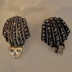 Marquisite Clip Earrings